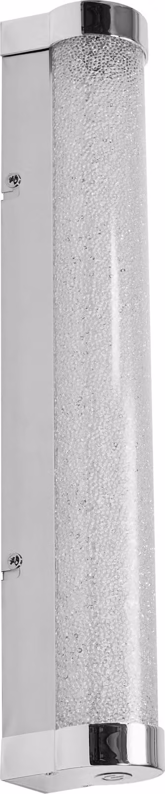 OSRAM ORBIS Tube LED specchio/parete, cromo, vetro con effetto bolla, 9W, 900lm, dimmerabile, 3000/4000K regolabile tramite interruttore a parete, diametro 40cm, protezione IP44 contro corpi estranei/schizzi d'acqua