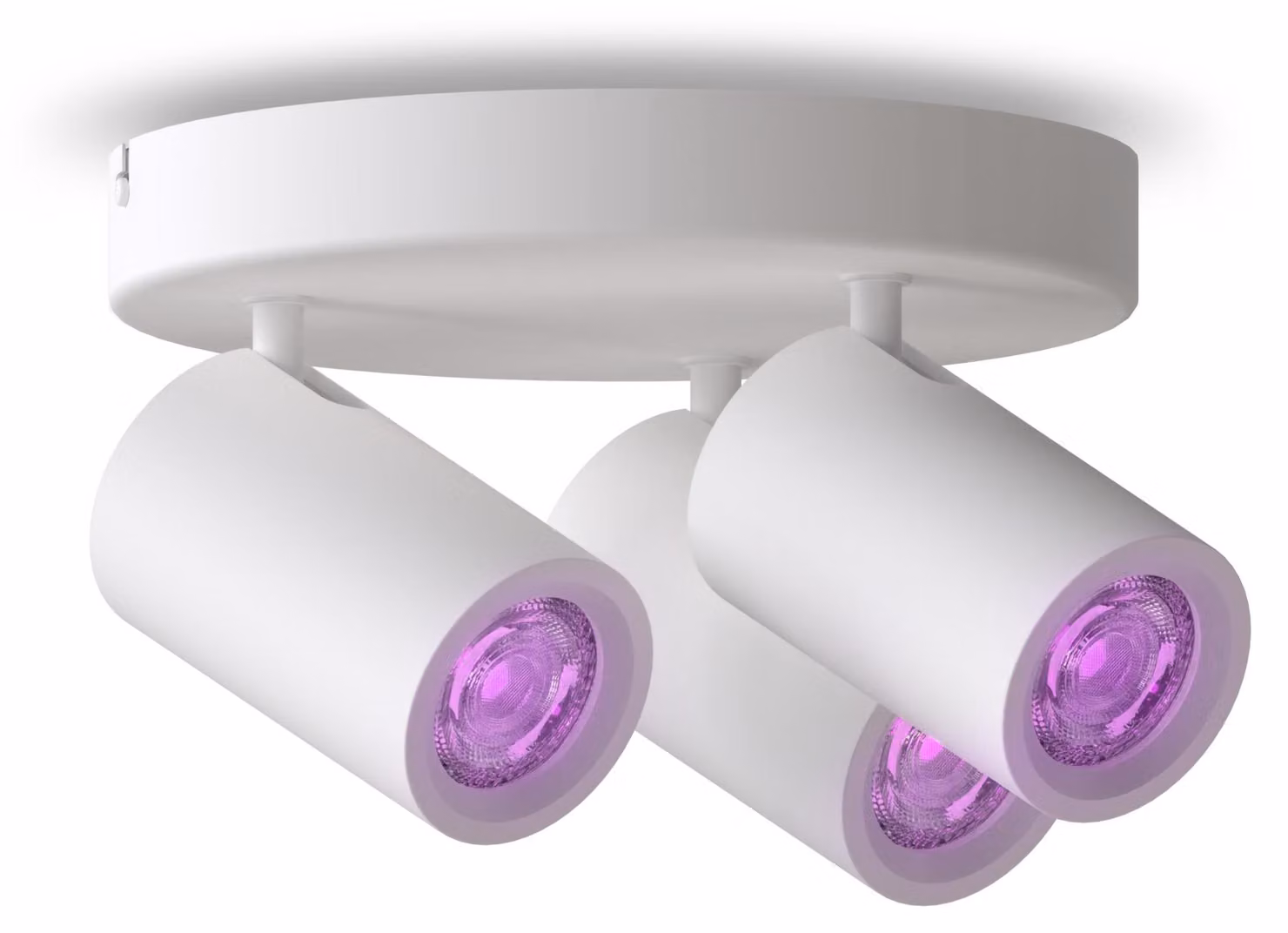 Calex Smart, plafoniera a soffitto, 3 luci, rotonda, inclusi faretti GU10, dimmerabile, bianca