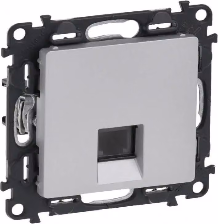 Presa telefonica RJ11 4pin alluminio Valena Life 753338 Legrand 4750