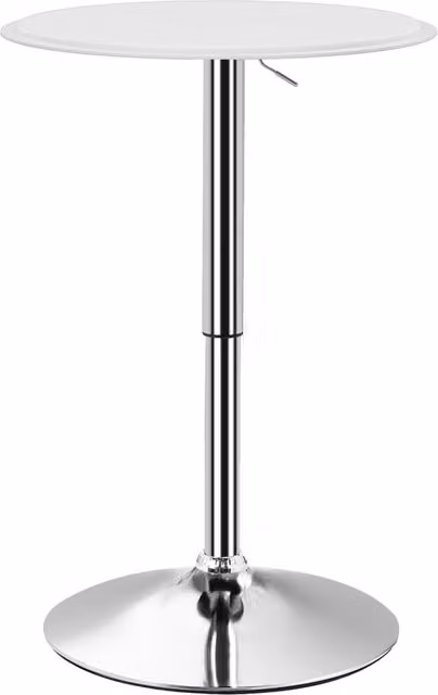 Tavolo da bar girevole 360¡ã altezza regolabile ¨C Xylo ¨C Base rotonda ?63x67-93cm bianco