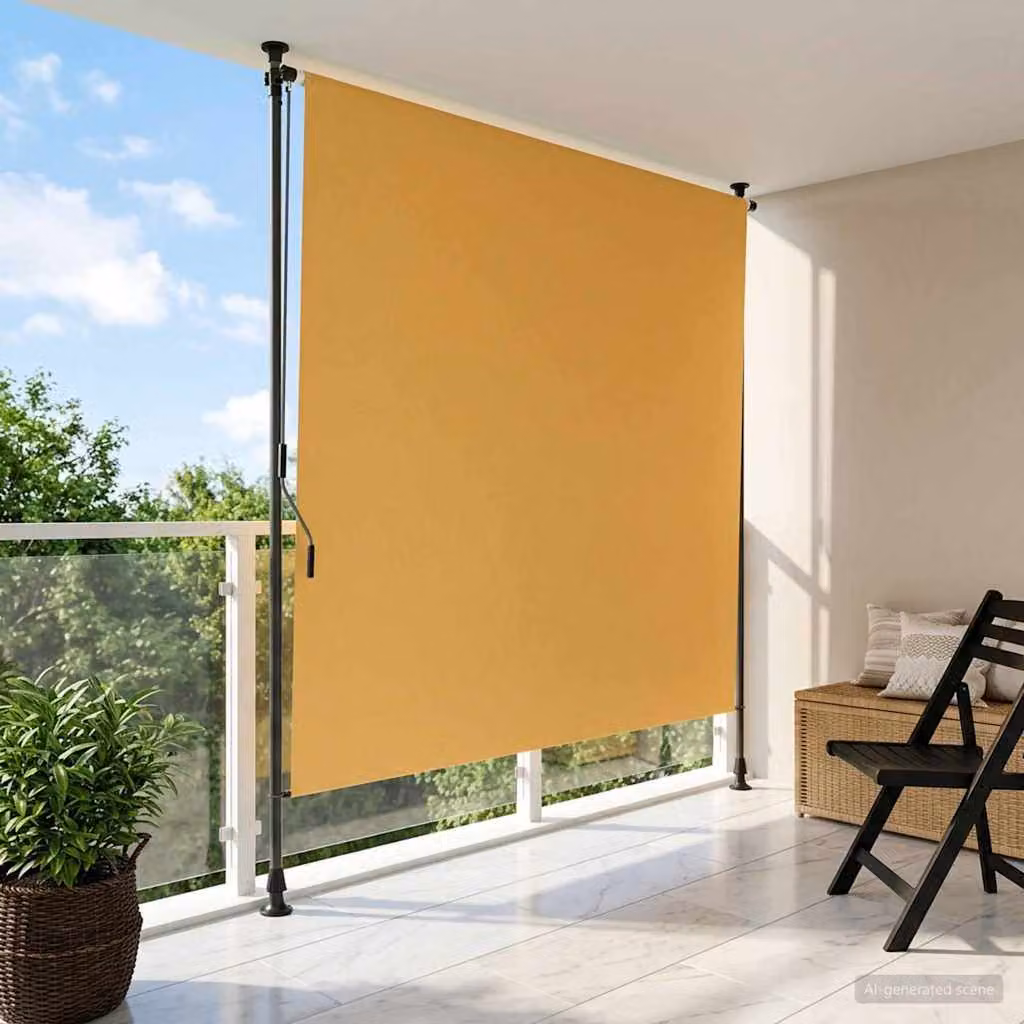 vidaXL Tenda a Rullo Esterna in Poliestere e Alluminio, Colore Sabbia, L 150 cm x H 275 cm