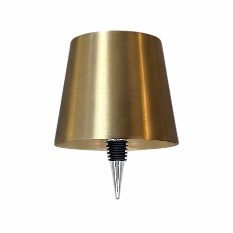 Lampada LED Warmpi senza fili - Lampada da tavolo ricaricabile dimmerabile - Metallo spazzolato oro - IP54 Impermeabile Lampada per bottiglie per esterni e interni