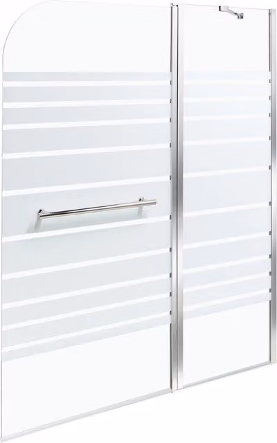 Schermo per doccia BELIANI con ante regolabili in vetro temperato trasparente e acciaio inox, Argento, L: 140 cm, P: 100 cm, H: 100 cm