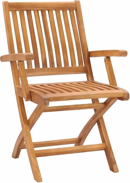 Sedie Pieghevoli con Cuscini 6 pz Massello di Teak 3072752