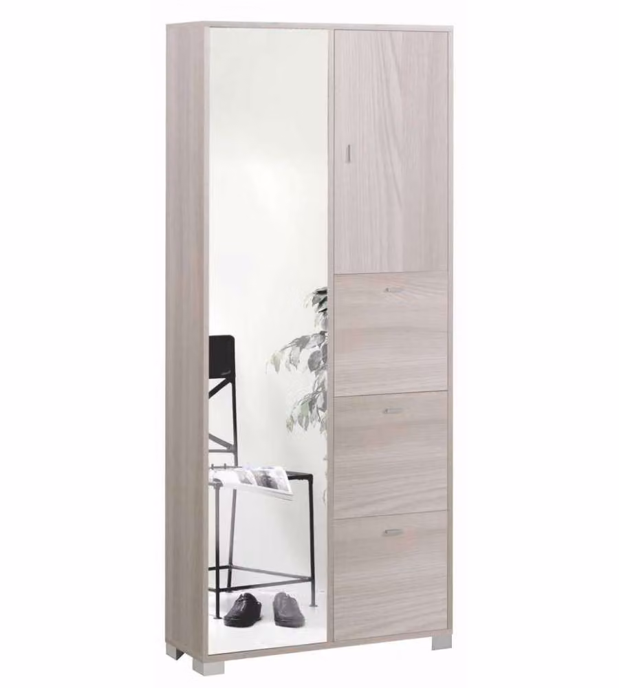 Sarmog Mobile Multiuso 5 Ante Olmo con Specchio - 83x29x190 cm