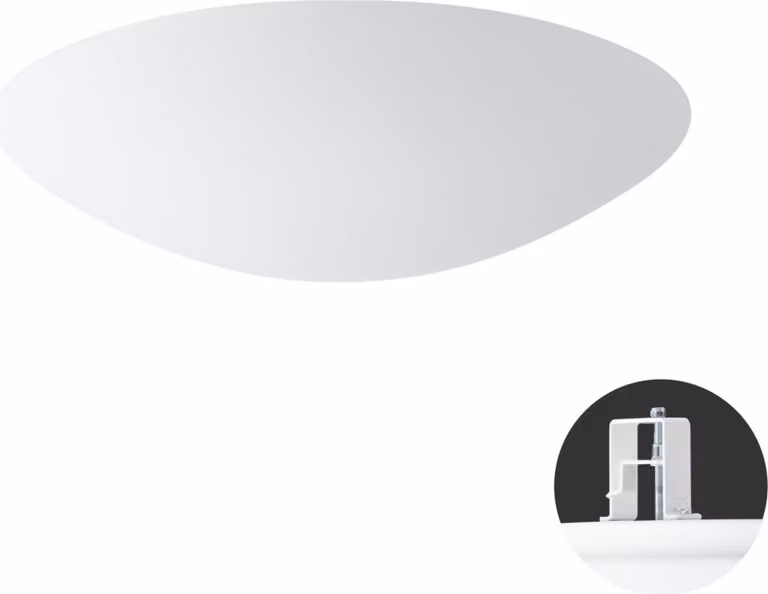 OSMONT AUR59872 AURA V9 apparecchio a soffitto/parete in vetro semipermanente bianco IP44 4000 K 35W LED DALI