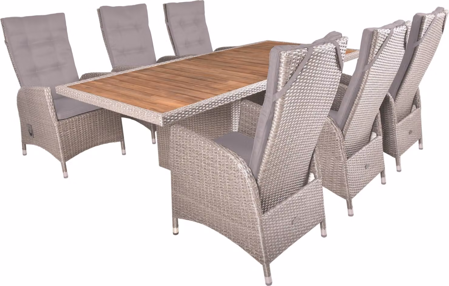 Gruppo da tavolo BRAGA willow brown Set 01, 7 pezzi.