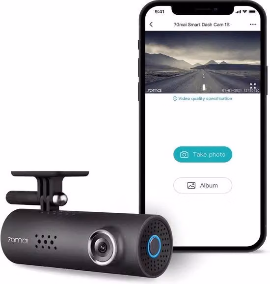 Custodia Auto Stellar con Visione Notturna, Connessione Wi-Fi, Risoluzione Full HD e Supporto Rotativo, Colore Nero