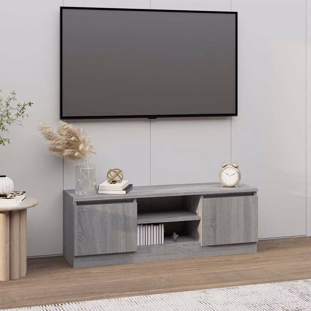 Mobile Porta TV vidaXL con Anta, Grigio Sonoma, L 102 cm x P 30 cm x H 36 cm