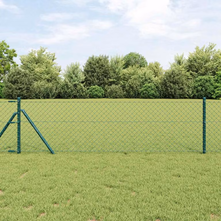Maison Exclusive - Recinzione in filo metallico, 10 x 0,6 m, acciaio, colore verde
