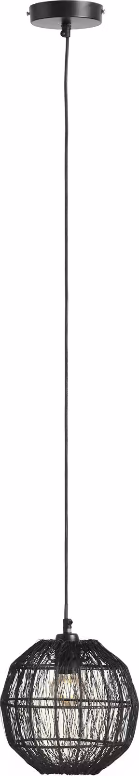 Globo Lighting lampada a sospensione in metallo nero opaco, 1x E27