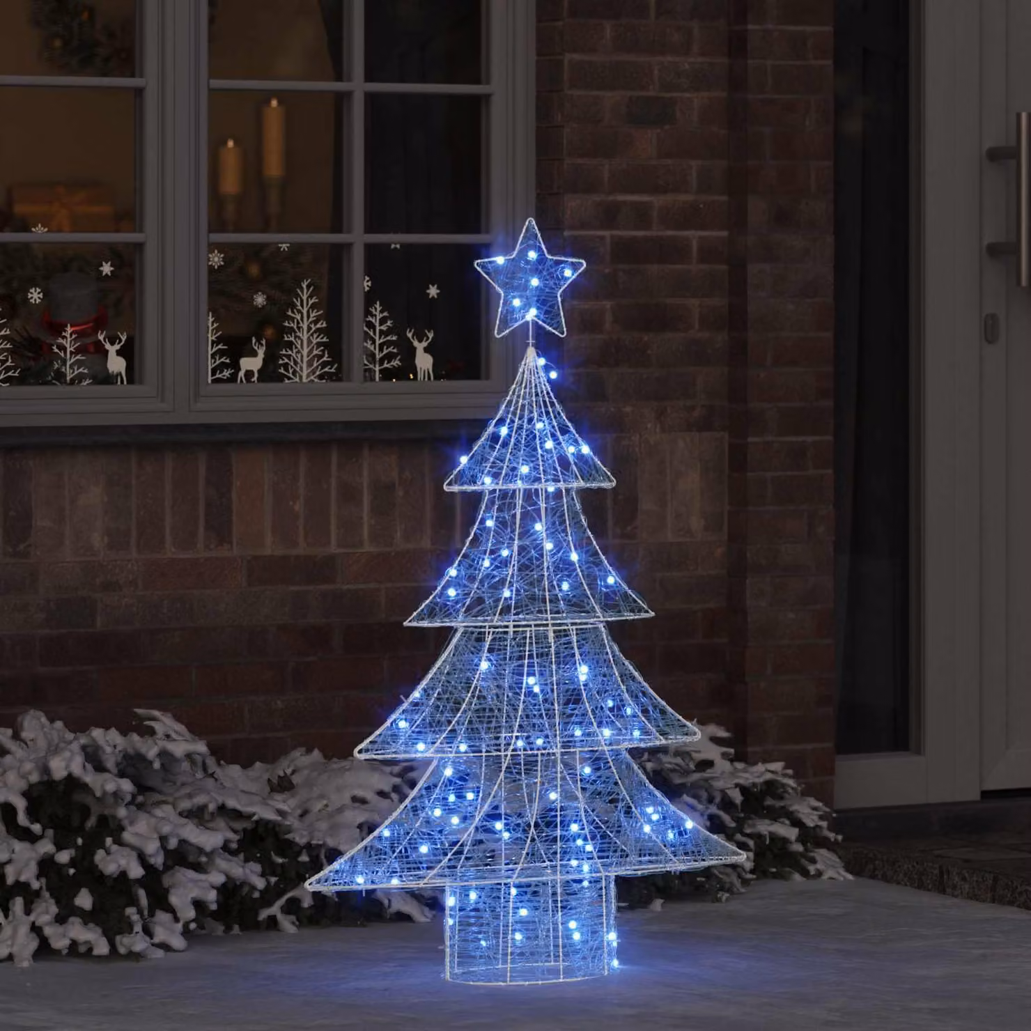 Maison Exclusive - Albero di Natale con 100 luci blu, 120 cm, in acrilico
