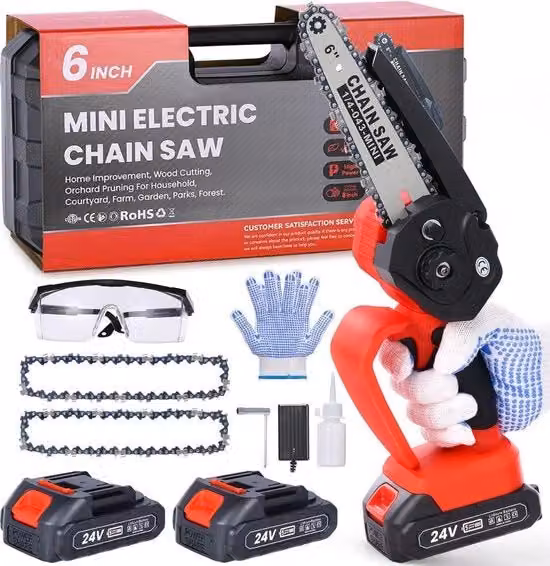 Mini Zaag a Catenella Elettrica - Mini Zaag a Catenella con Batteria - Zastra di Acciaio Elettrico - Accu Zastra - Zaag a Catenella con Batteria Modello: Specifica tecnica: Codice prodotto:
