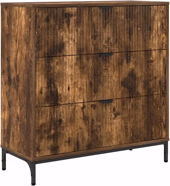 Credenza | Madia | Buffet da pranzo | Armadio da pranzo Rovere fum¨¦ 79,5 x 33 x 82 cm Legno multistrato