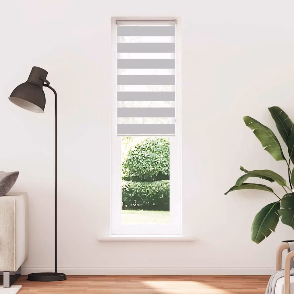 vidaXL Tenda a Rullo Zebra Larghezza Tessuto 55,9 cm Poliestere