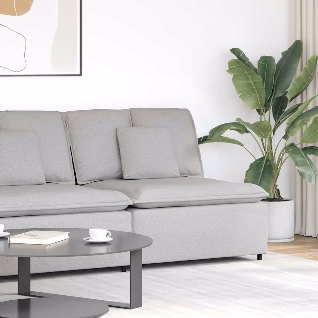 vidaXL Modulo Angolare Divano Modulare con Cuscini Grigio Nuvola L: 100 cm
