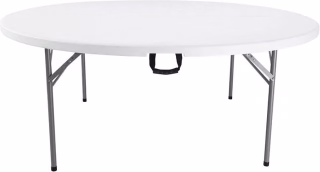 Tavolo da catering pieghevole MOIA TTK11 rotondo in plastica bianca Ø 180 cm
