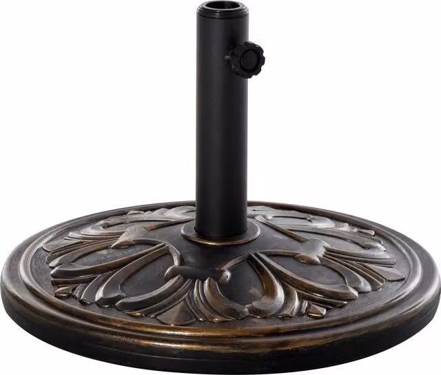Base per ombrellone regolabile Outsunny in cemento color bronzo da 13 kg