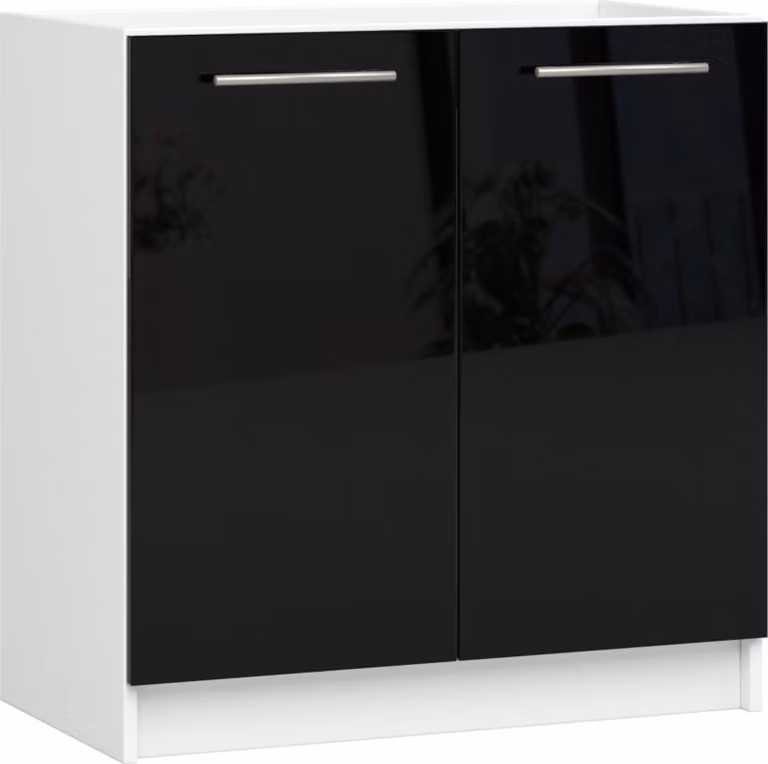 Akord Armadio Oliwia Bianco-Nero Lucido 80X46X82 Cm