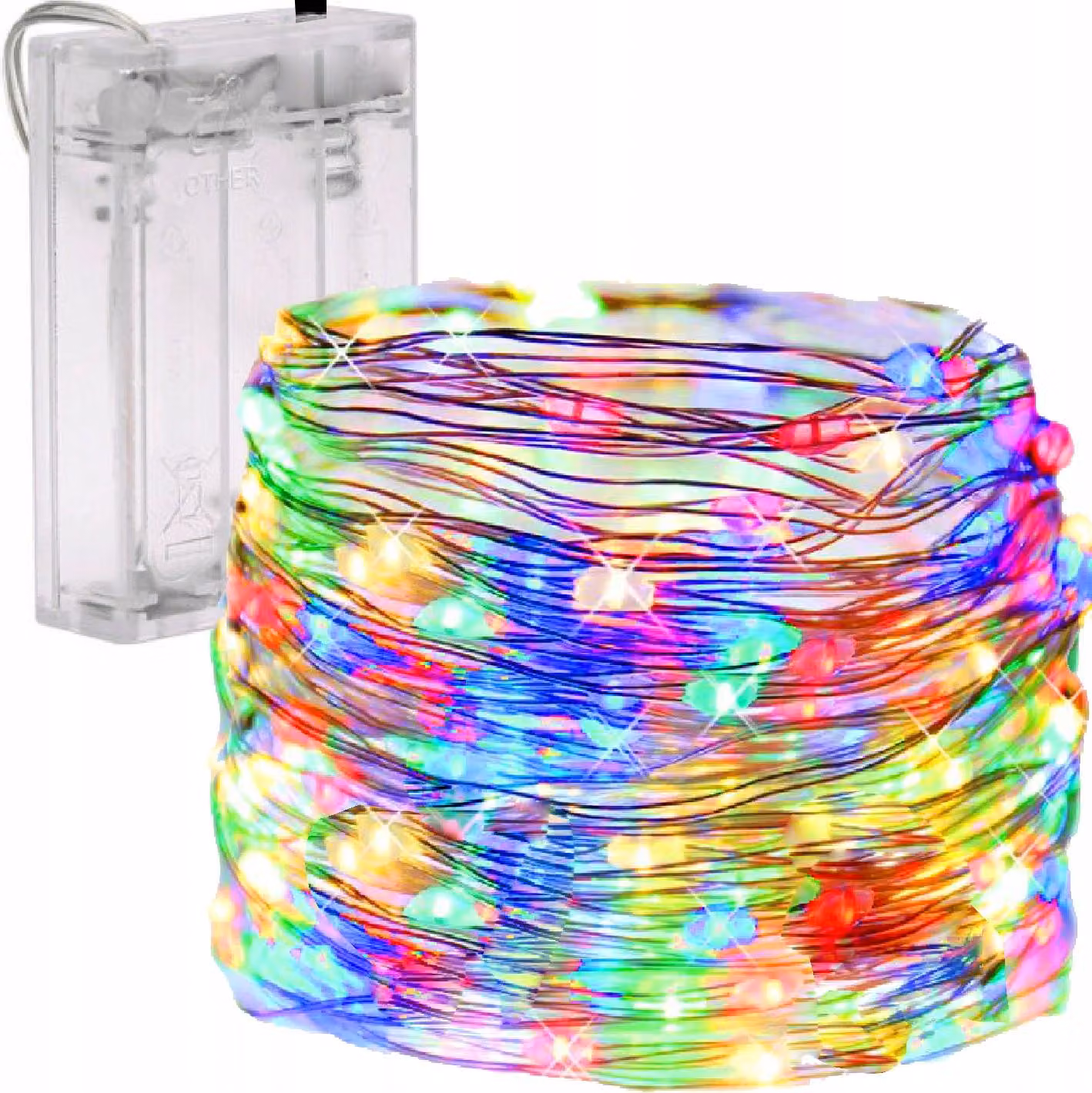 LAMPADINE FILO 50 LED a batteria colorate filo Ghirlanda per decorazioni RGB