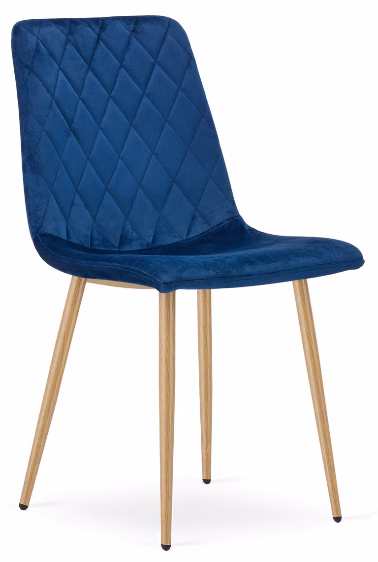 TURIN sedia imbottita in velluto blu navy per cucina sala da pranzo soggiorno