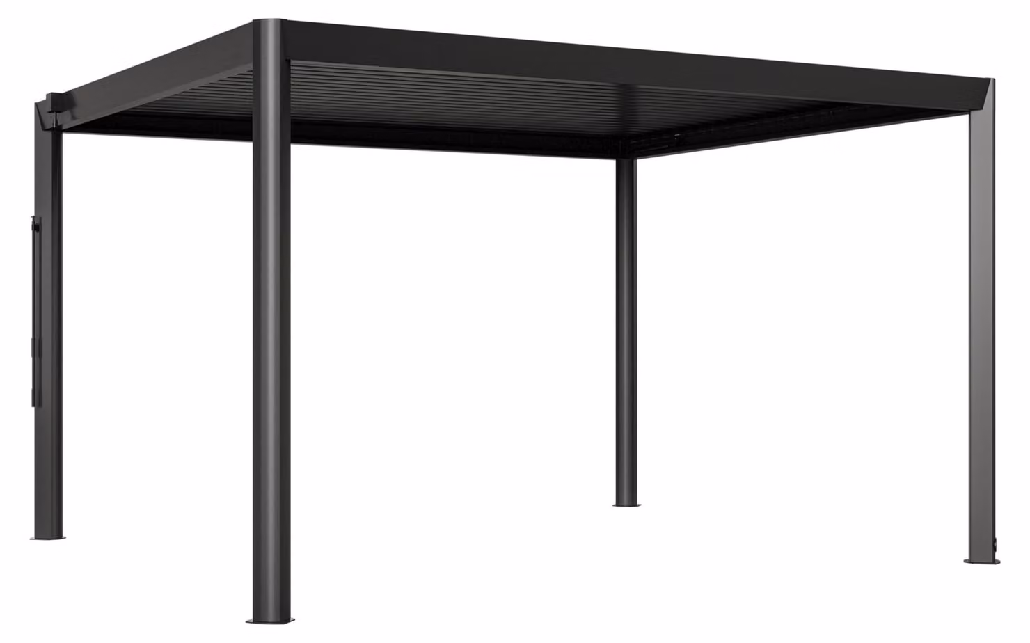 PRIMEYARD Pergola bioclimatica 4x3,5 m, pali in alluminio ca. 13x13 cm, tetto a lamelle regolabili in alluminio