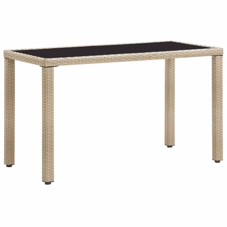 Maison Exclusive - Tavolo da giardino beige, 123x60x74 cm, in rattan sintetico
