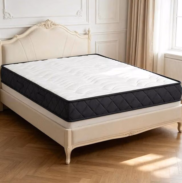 Materasso 140 x 190 cm in memory foam con rivestimento in tessuto intrecciato, spessore 20 cm