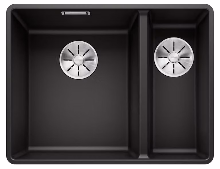 Blanco SUBLINE 340/160-F lavello 552 x 427 mm nero 525984 2 lavelli Vasca sinistra Incasso Senza scolapiatti