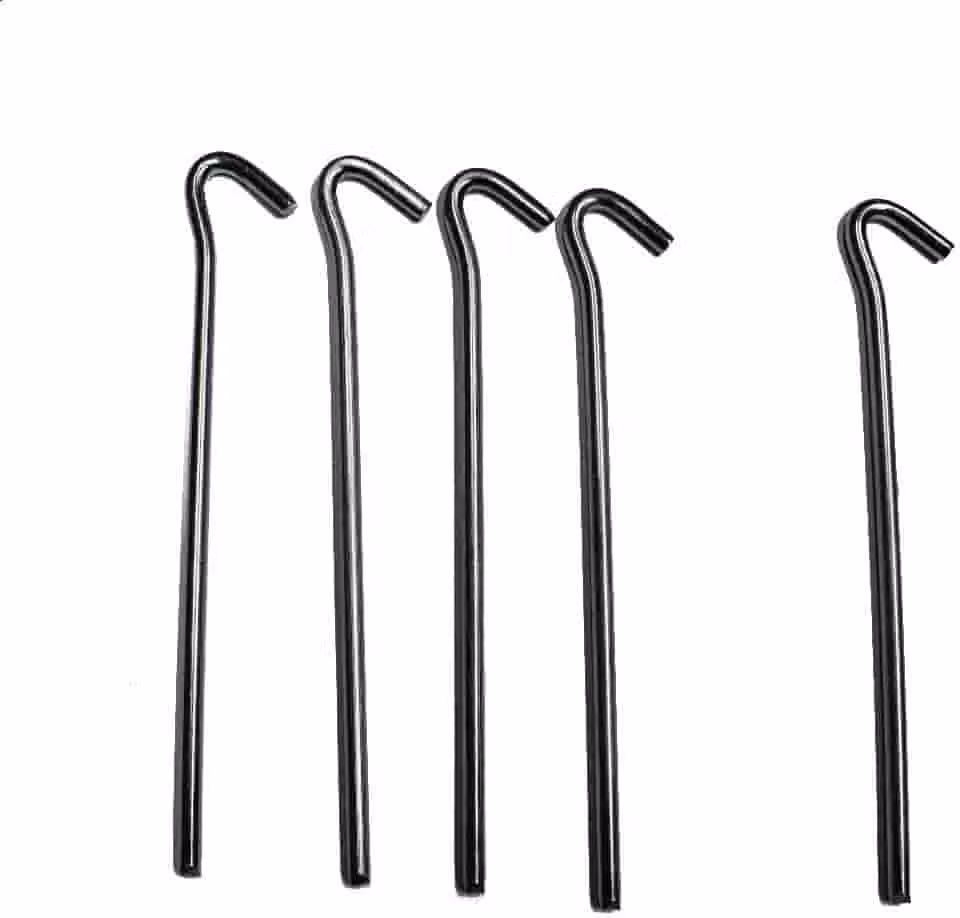 5x picchetti triangolari per tende, circa 23 cm x Ø 7 mm, zincati