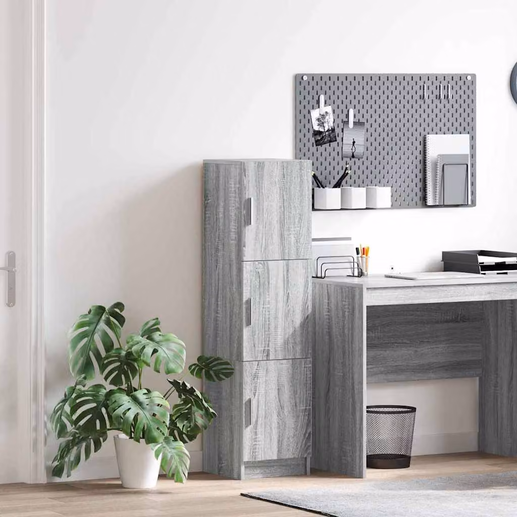 Credenza moderna vidaXL Grigio Sonoma L: 122.5 cm, P: 32 cm, H: 31.5 cm