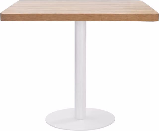 Tavolo da Bistrot Marrone Chiaro 80x80 cm in MDF