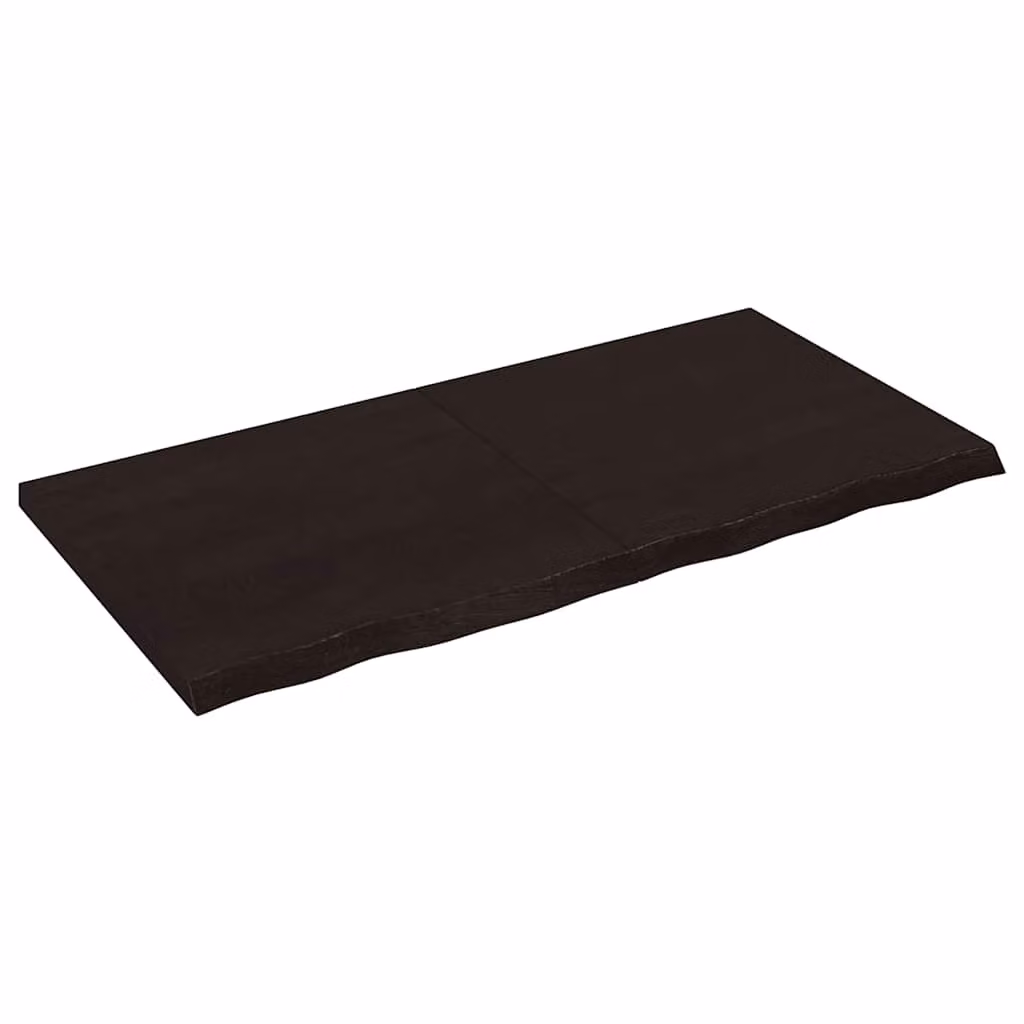 Ripiano in legno massello di rovere vidaXL, colore marrone scuro, L 120 cm x P 60 cm, stile rustico