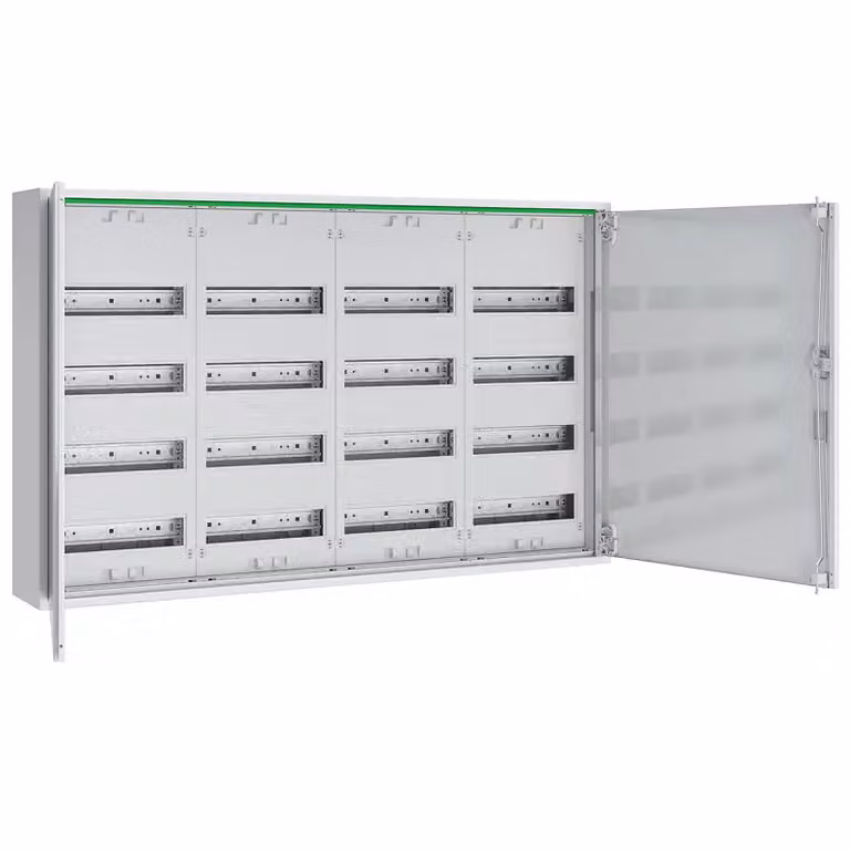 Quadro di distribuzione ABN AP, profondità 160 mm, con porta cieca, 4 file, armadio completo REG ABNRM404R01