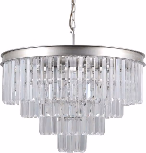 Lampadario Italux Verdes 8 luci E14 cristallo cromo