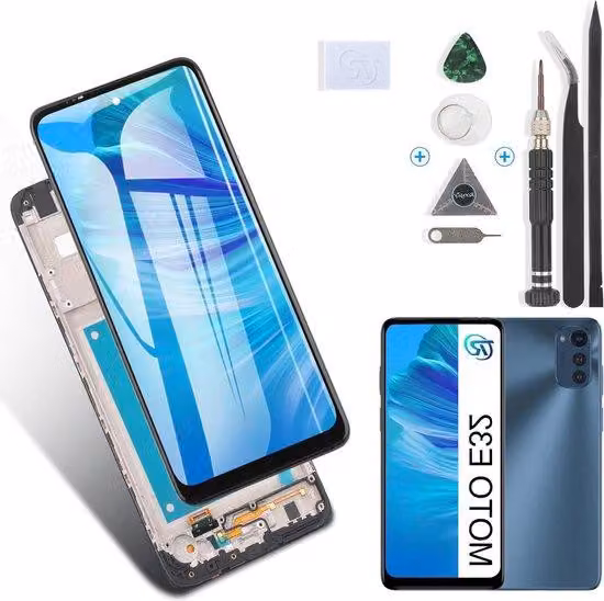 Display per sostituzione schermo LCD - touchscreen montato - attrezzi inclusi (nero)
