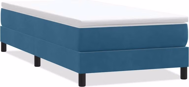 Maison Exclusive - Giroletto a Molle senza Materasso Blu Scuro 100x210 cm Velluto