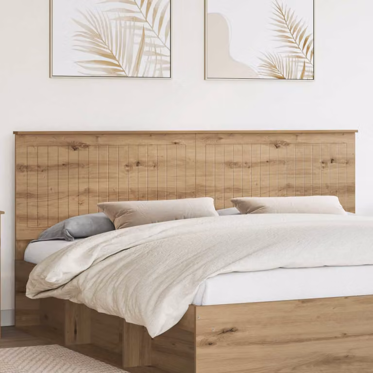 Testiera per letto moderna vidaXL in legno ingegnerizzato color rovere marrone