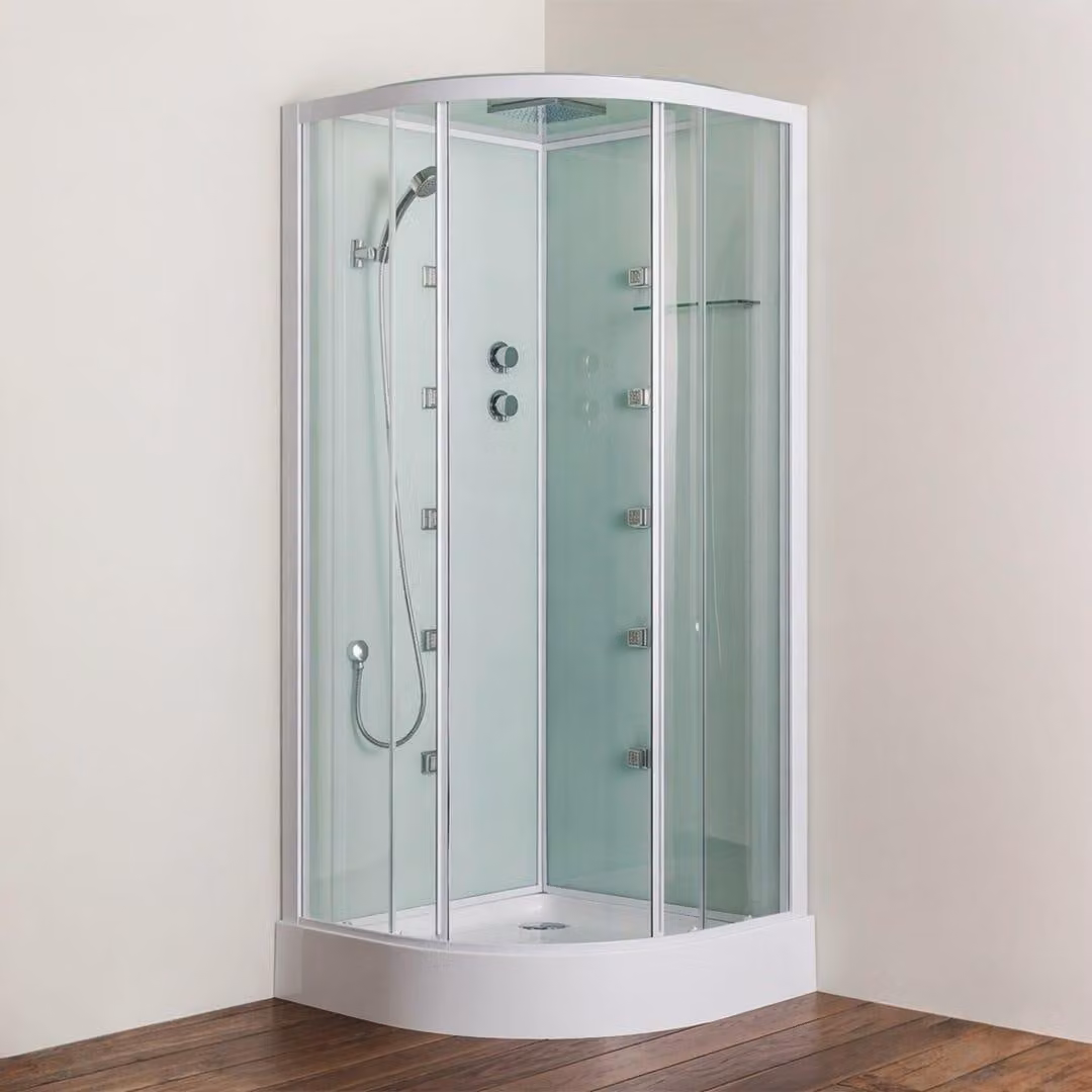 Cabina doccia multifunzione semicircolare 90cm con idromassaggio | Cosmo
