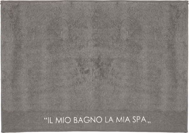 Tappeto da bagno antiscivolo KASANOVA Quotes colore antracite L 60 cm x P 85 cm