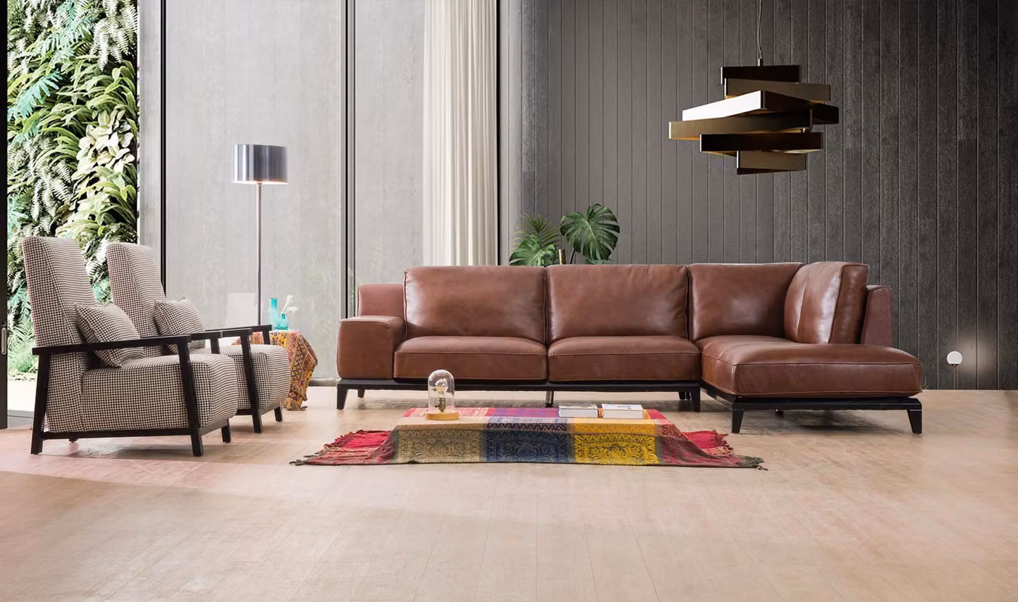 Sofa L-Form Eck Sofas Wohnlandschaft Couch Sitz Polster Ecke Garnitur Leder