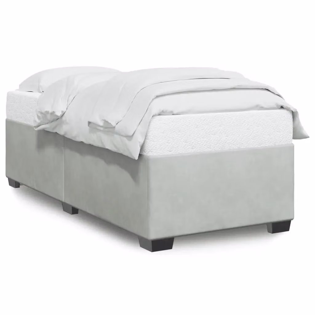 Giroletto VIDAXL senza materasso in velluto grigio chiaro L/P/H: 80 x 200 cm – 2