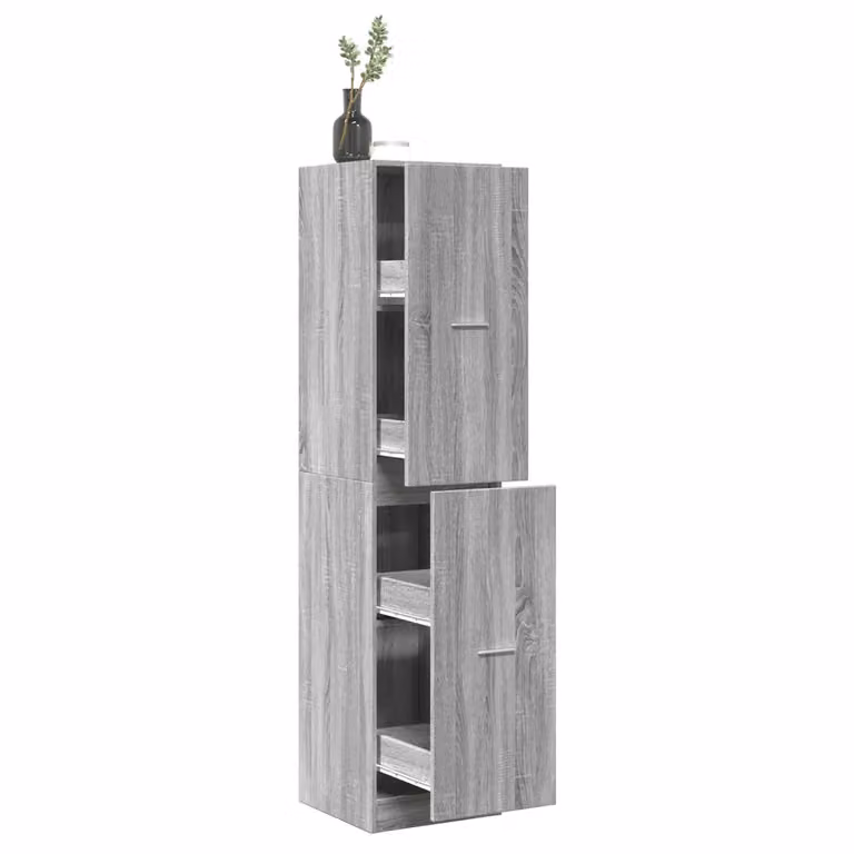 Armadietto da Farmacia a Parete vidaXL Grigio Moderno con Ripiani Interni L/P/H: 40 x 41 x 174,5 cm