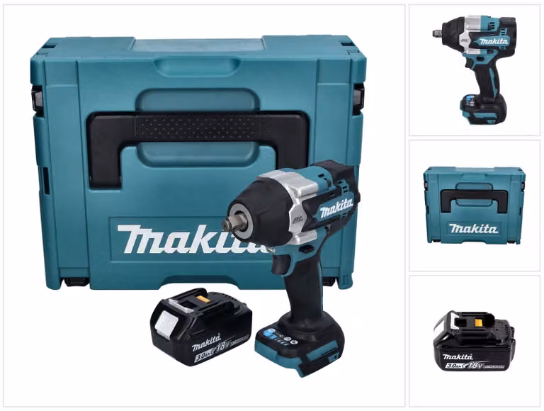 Avvitatore a impulsi a batteria Makita DTW 700 F1J 18 V 700 Nm 1/2" XPT Brushless + 1x batteria ricaricabile 3,0 Ah + Makpac - senza caricabatterie