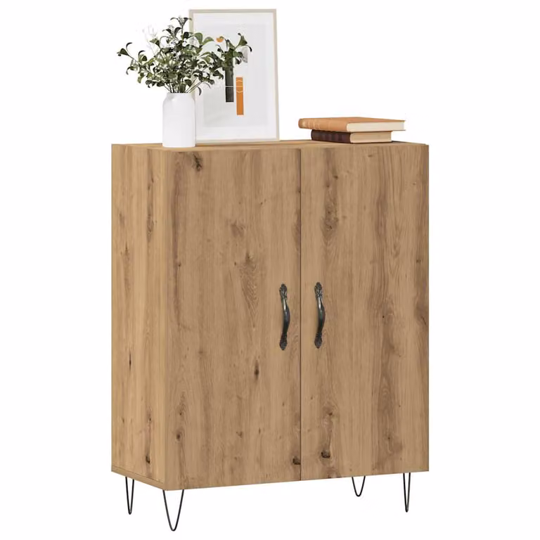 Credenza in legno Rovere vidaXL, colore marrone, L 69,5 cm x P 34 cm x H 90 cm