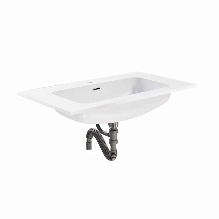 SONNI, lavabo bianco, 90 x 50 x 18 cm