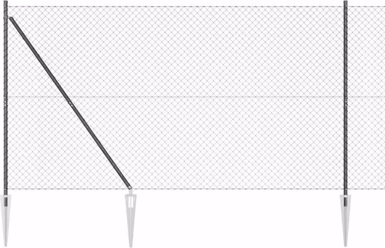 Maison Exclusive - Palo della recinzione Grigio 25 x 1,6 m (maglia 60 x 60 mm)