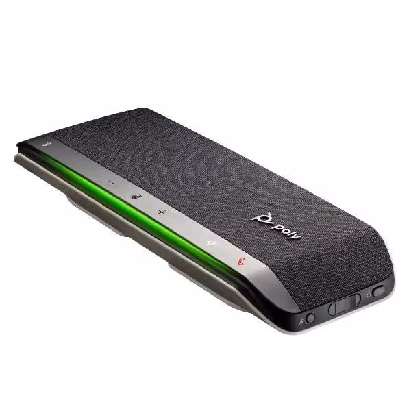 HP Poly Sync 40+ Vivavoce Certificato Microsoft Teams con Adattatore BT700 USB-A e USB-C, Nero e Argento – 2