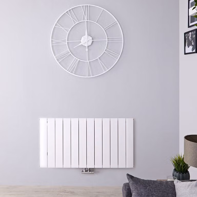 Radiatore di Design Orizzontale Bianco in Alluminio - 1090W - Aurora