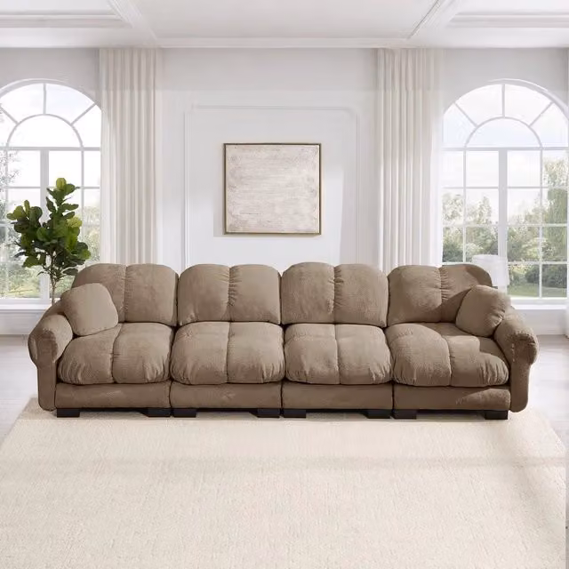 Poltrona relax Minimal marrone in tessuto con schienale ergonomico e poggiatesta regolabile